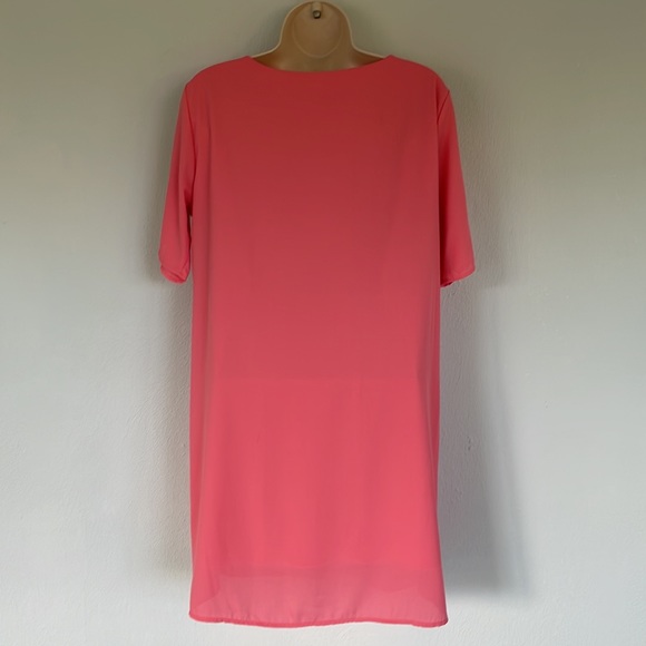 Francesca’s Birdcage pink beaded tunic shift dress size medium - Picture 6 of 7